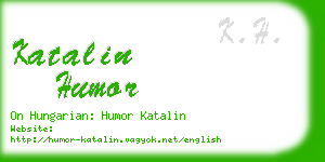 katalin humor business card